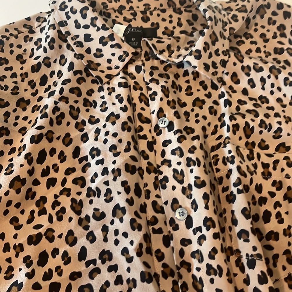 J Crew leopard top 100% silk - Picture 6 of 6